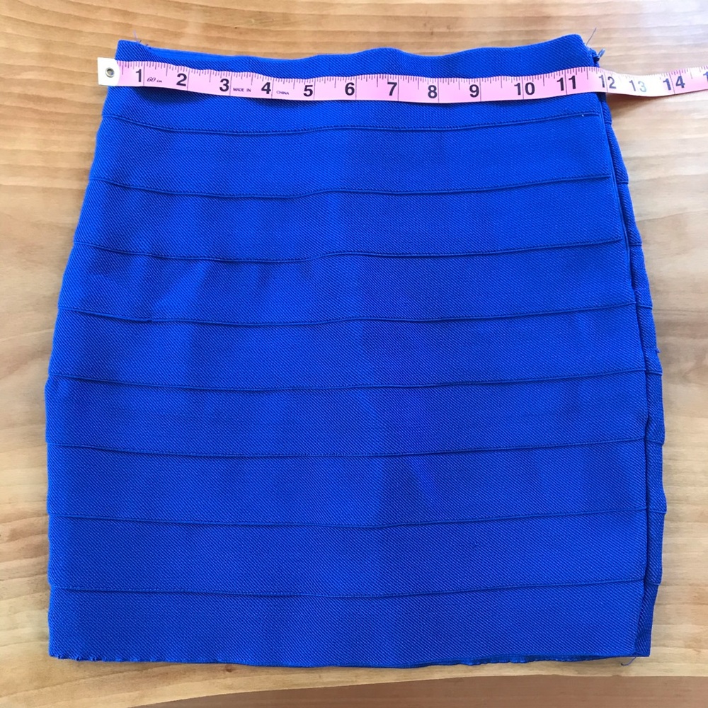 Blue Bandage Mini Skirt